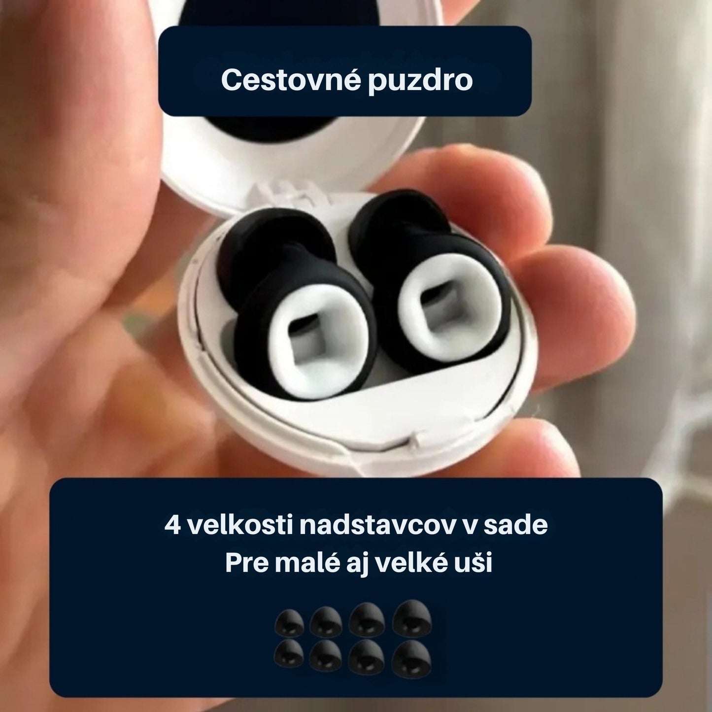 RidersPro© – Set 1+1 ZADARMO – Motorkárske štuple do uší (−27 dB)